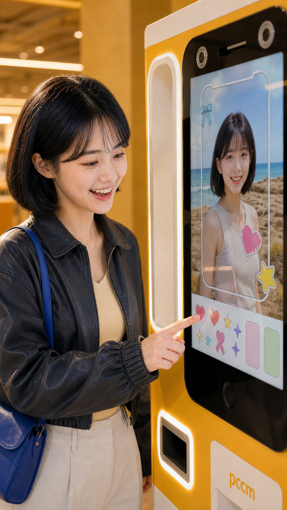 손끝으로 구도를 완성합니다. PCCM 키오스크 화면