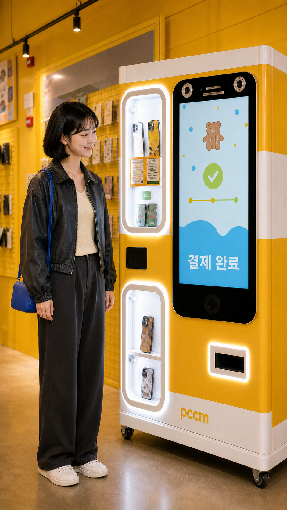 옵션을 확인하고 결제합니다. PCCM 키오스크 화면